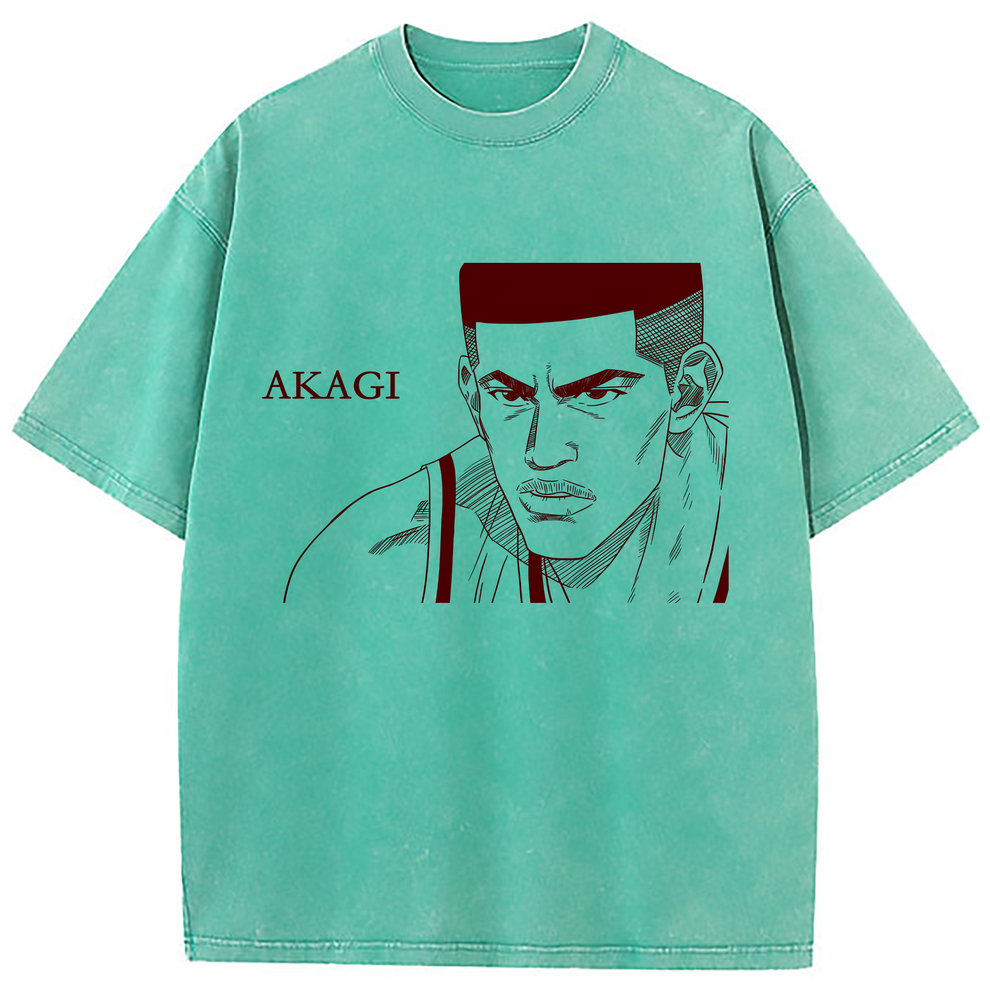 （画像用） SLAM DUNK／スラムダンク 綿100% ヴィンテージ風 半袖Tシャツ（フロントプリント）